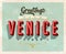 Vintage greetings from Venice, Italy vacation card