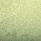 Vintage grey and green wallpaper with paisley pattern