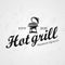 Vintage Grill Barbeque Logo Design Rustic Retro. Grill Bar Design Element in Vintage Style for Logotype, Label, Badge Fire flame