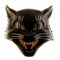 Vintage Grinning Black Cat Mask