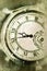 Vintage Grunge Clock Face Closeup