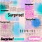 Vintage grunge pattern with word Surprise