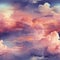 Vintage Grunge Watercolor Faint Whispy Clouds Background AI Generated