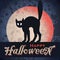 Vintage grungy Halloween design (vector)