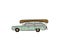 Vintage hand drawn camp car. Retro transportation with canoe. Old style automobile. Perfect for T-Shirt, travel mugs and