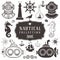 Vintage hand drawn elements in nautical style. Vol.2