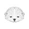 Vintage Hand Drawn Pomeranian Dog Doggy Puppy Face Head Icon Illustration