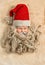 Vintage hand made Santa Claus. christmas background