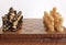 Vintage handmade chess pieces