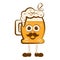 Vintage happy beer cartoon character