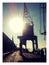 Vintage harbor crane at Scheldt quay, Antwerp