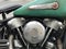 Vintage Harley Davidson Motorcycle Logos and Engine Closeup