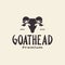Vintage head cattle goats logo design vector graphic symbol icon illustration creative idea