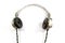 Vintage Headphones Earphones Retro on White Background with Cable