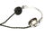 Vintage Headphones Earphones Retro on White Background with Cable