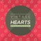 Vintage Hearts Background.