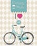 Vintage hipster bicycle background