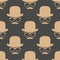 Vintage hipster symbol seamless pattern