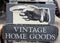 Vintage home goods store sign