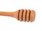 Vintage honey wooden spoon isolated on the white background