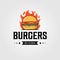 Vintage hot burgers logo designs