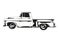 Vintage Hot Rod pickup Truck Silhouette vector