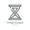 vintage hourglass outline icon. isolated line vector illustration from general collection. editable thin stroke vintage hourglass