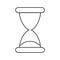 Vintage hourglass sandglass timer or clock flat vector icon for apps and websites.