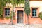 Vintage house with beautiful wooden door. Tequisquiapan, Mexico. Magic Town.