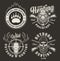 Vintage hunting club monochrome emblems