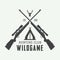 Vintage hunting label, logo or badge and design elements.
