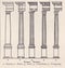 Vintage illustration diagram of Columns - Roman Orders.