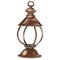 Vintage illustration lantern lamp kerosene old rusty bronze metal. Watercolor.