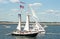 Vintage image of boats waiting for the Parade of Sail to begin at 2000 Sail Boston