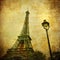 Vintage image of Eiffel tower, Paris, France