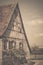 Vintage image of medieval german house