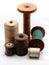 Vintage industrial yarn and cotton spools and reels