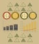 Vintage infographics money and coins