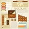 Vintage infographics set - chocolate icons