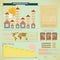 Vintage infographics set - house construction