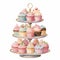 Vintage-inspired Cupcake Tower with Delightful Treats