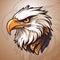 Vintage-inspired Eagle Mascot Logo: Modern Concept for Badge, Emblem, and T-shirt Printing