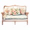 Vintage-inspired Painted Frame With Roses For Sofa Decoration