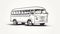 Vintage-inspired Retro Bus Illustration - Flawless Line Work