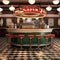 A vintage-inspired soda fountain with retro bar stools, soda jerk hats, and nostalgic memorabilia3