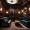 A vintage-inspired speakeasy with velvet couches, dim lighting, and a hidden entrance3