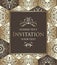 Vintage invitation with diamond ornament