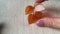 Vintage jewelry with amber closeup