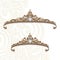 Vintage jewelry gold diadems with diamonds