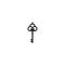 Vintage key icon. Mystery, clue and magic symbol. Unlock, hint, tint and secret concept
